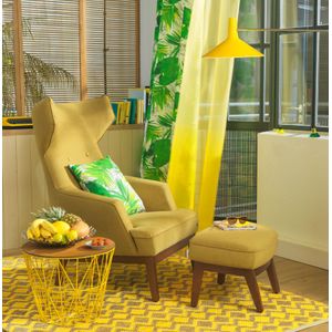 TOM TAILOR HOME Hocker "COZY", mit Kedernaht, Füße Buche natur
