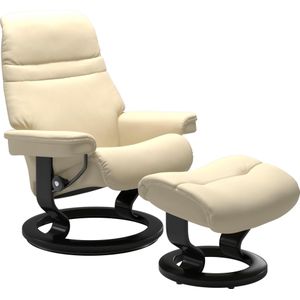 Stressless Relaxsessel "Sunrise", (Set, Relaxsessel mit Hocker), mit Classic Base, Größe M, Gestell Schwarz