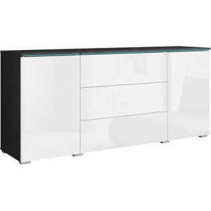 INOSIGN Sideboard "VERA, grifflos", verstellbare Einlegeböden, Wahlweise mit oder ohne Beleuchtung