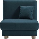ell + ell Schlafsofa "Enny", Liegefläche Breite 80 cm, Liegehöhe 45 cm, Füße alufarben, Rückenlehne