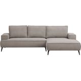 andas Ecksofa "TVINNU, L-Form in Cord, Sofa", wahlweise Recamiere rechts/links, schwarze Füße, bequemer Sitzkomfort