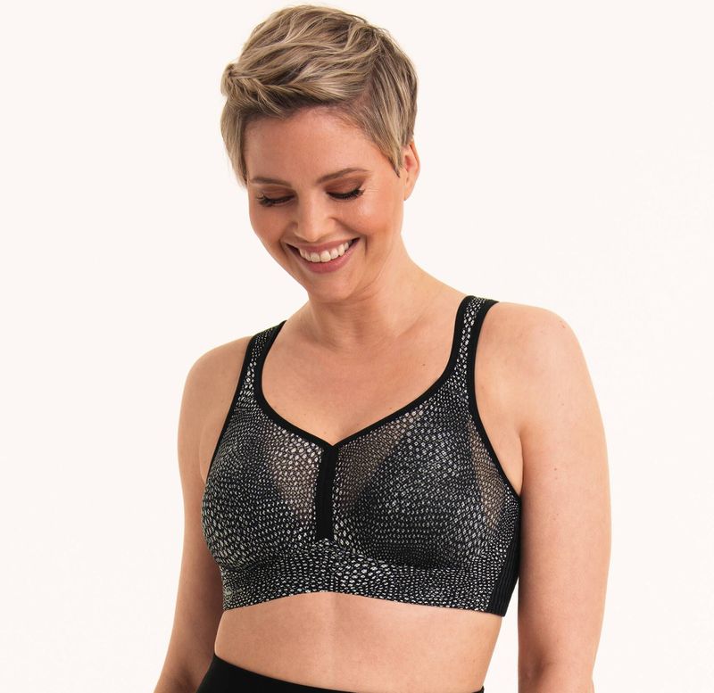 Anita Active Sport-BH "Air Control Delta Pad", doppellagige Cups, Powertüll im Rücken, Schale schmal geschnitten
