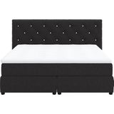 COTTA Boxspringbett "Castle", mit Strasssteinen im Kopfteil, inkl. Topper