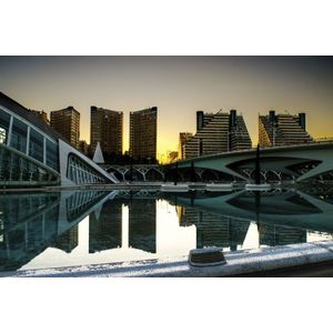 queence Acrylglasbild "Seebrücke", Elemente der Architektur-Gebäude-Städte-Skyline, Fine Art-Print in Galeriequalität