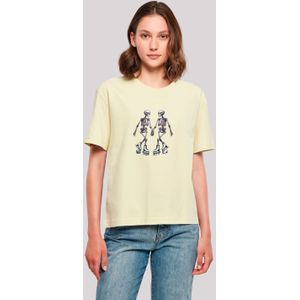 F4NT4STIC T-Shirt "Skelettpaar Eislaufen Valentinstagsgeschenk", Premium Qualität