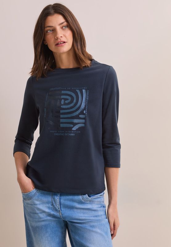 Cecil Print-Shirt, mit U-Boot-Ausschnitt