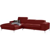 W.SCHILLIG Ecksofa "piedroo, Designsofa mit tollem Sitzkomfort, bequem und elegant, L-Form", Kopfteilverstellung, wahlweise mit Sitztiefenverstellung, Breite 303cm