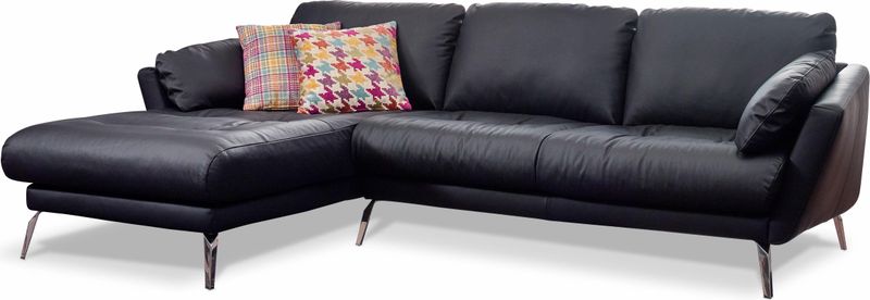 W.SCHILLIG Ecksofa "softy, Designsofa, zeitlos und elegant, hoher Sitzkomfort, L-Form", mit dekorativer Heftung im Sitz, Füße Chrom glänzend