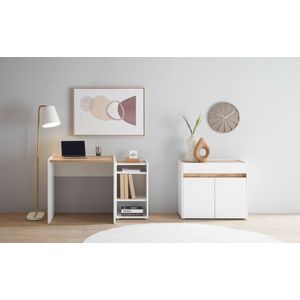 INOSIGN Büromöbel-Set "CITY/GiRON, modernes Design, Homeoff., Büro in zwei Farben/Wotan Eiche", (Set, 3 tlg.), enthält Unterschrank, Kommode, Schreibtisch, wohnliches Home Office