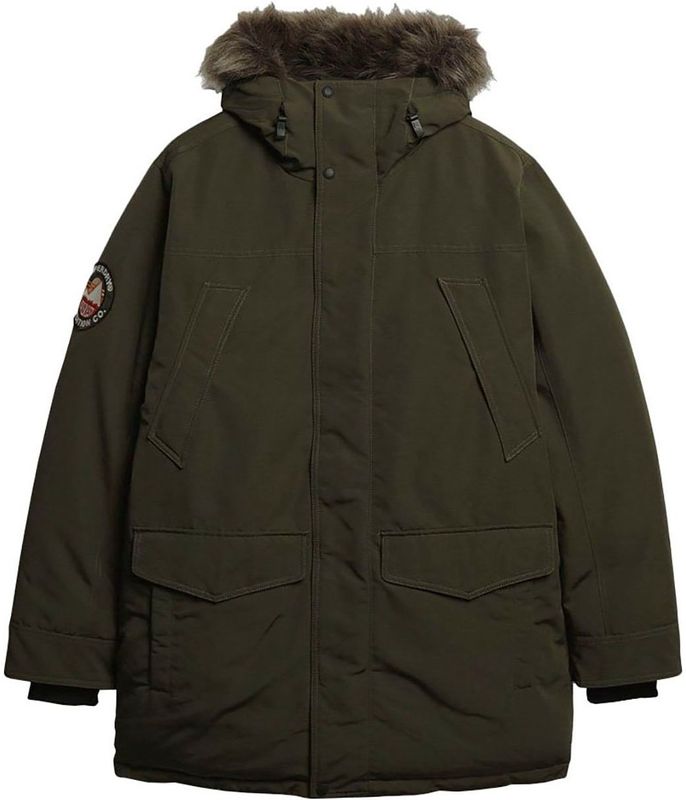 Superdry Parka "EVEREST FAUX FUR PARKA JACKET", mit Kapuze