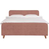 TOM TAILOR HOME Boxspringbett "NORDIC BOX", mit Knopfheftung im Kopfteil und Fußteil, Füße in Buche natur