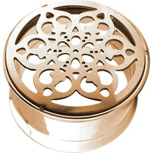 Adelia´s Dehnschnecke "Piercing  Ohrpiercing", Flesh Tunnel PVD Rosè Gold beschichtet