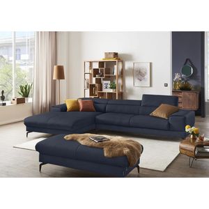 W.SCHILLIG Ecksofa "piedroo, Designsofa mit tollem Sitzkomfort, bequem und elegant, L-Form", Kopfteilverstellung, wahlweise mit Sitztiefenverstellung, Breite 343cm