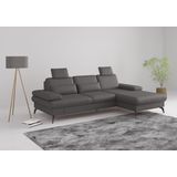 sit&more Ecksofa "Morris L-Form, inkl. Sitztiefenverstellung", wahlweise mit Armteilverstellung, Bettfunktion & Bettkasten