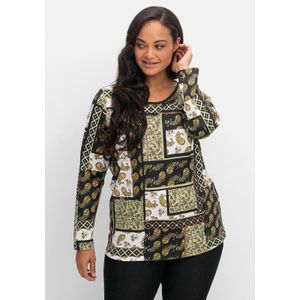 Sheego Langarmshirt "Große Größen", im Patchwork-Mustermix