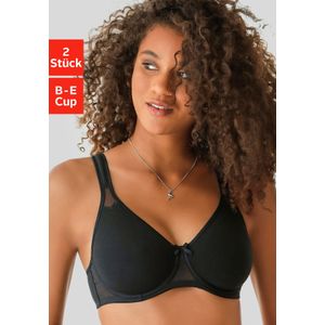 petite fleur T-Shirt-BH, mit Bügel und Netzeinsätzen, Basic Dessous