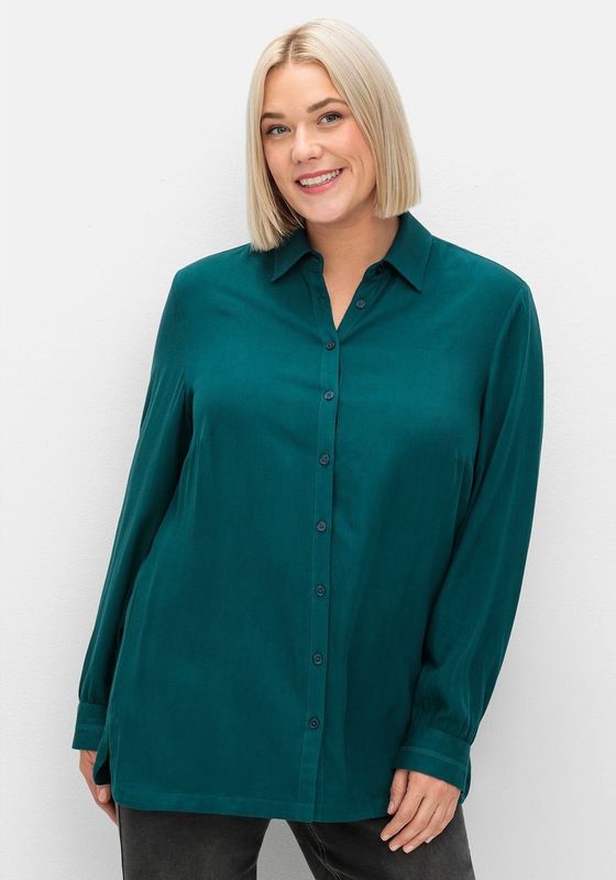 Sheego Hemdbluse "Große Größen", aus weich fließendem Viskose-Twill