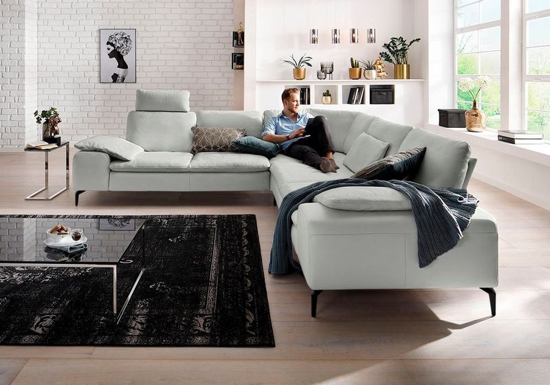 W.SCHILLIG Ecksofa "valentinoo, Designsofa, elegant und bequem, L-Form", (Set), mit Sitztiefenverstellung, Breite 318 cm