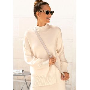LASCANA Stehkragenpullover, mit breiten Abschlüssen, klassischer Strickpullover