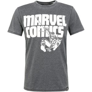 Recovered T-Shirt "Marvel Comics Spidey Charcoal", im zeitlosen Design