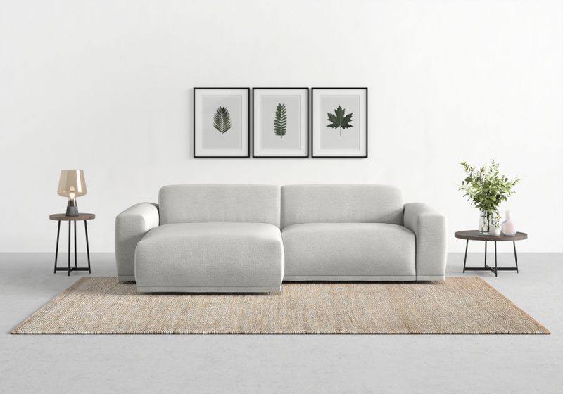 TRENDMANUFAKTUR Ecksofa "Braga, mit hochwertigem Kaltschaum, L-Form, in Cord erhältlich", (2 St.), modernes Sofa, Couch mit hohem Sitzkomfort, 255/72/160 cm (B/H/T)