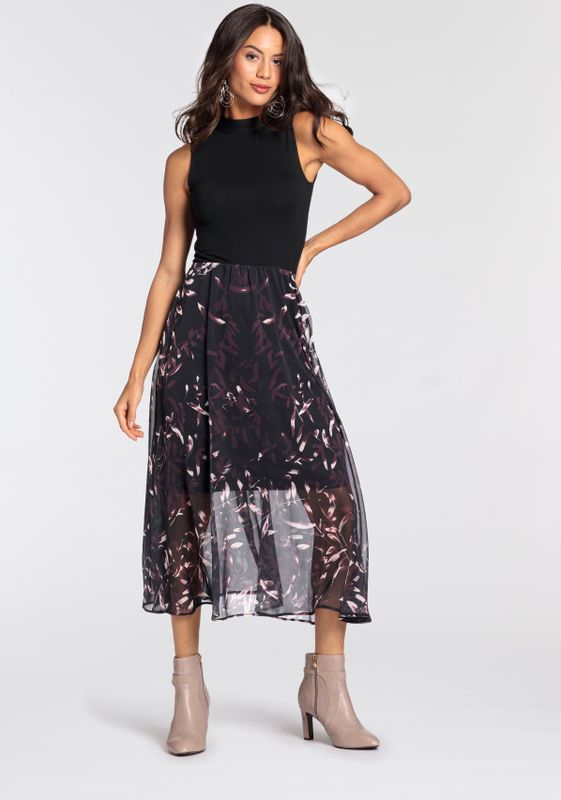 Laura Scott Chiffonkleid, für schicke Anlässe und legere Freizeitlooks, wadenlang