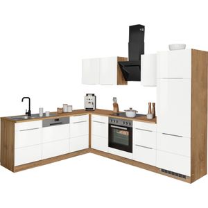 KOCHSTATION Winkelküche "KS-Brindisi", Stellbreite 220/280 cm, wahlweise mit E-Geräten, mit MDF-Fronten