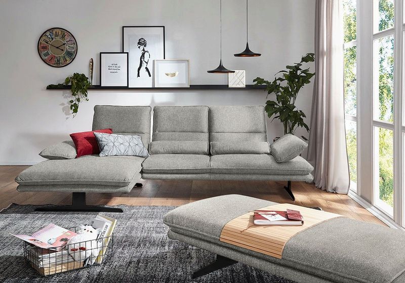 W.SCHILLIG Ecksofa "broadway, Designsofa mit tollem Sitzkomfort", Sitztiefenverstellung, Kopfteil- & Seitenteilverstellung, Breite 291cm