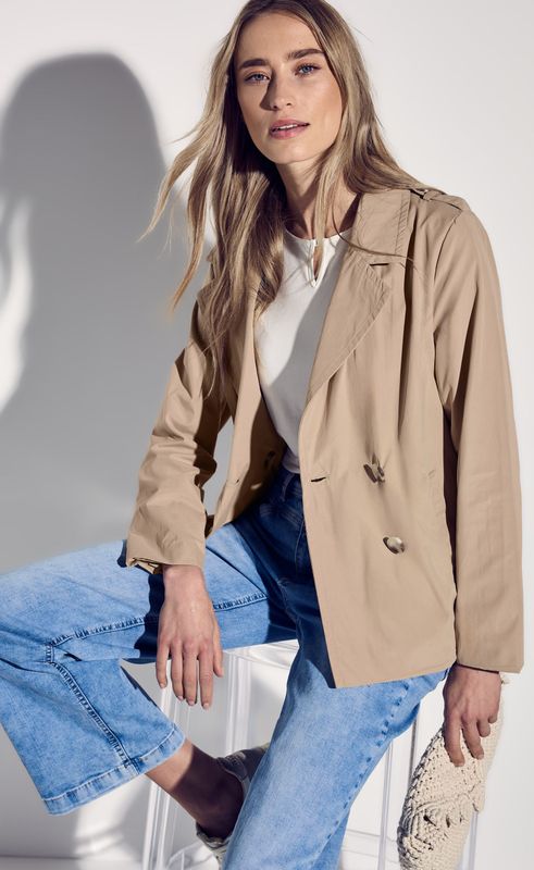STREET ONE Trenchcoat, doppelreihig und mit Reverskragen