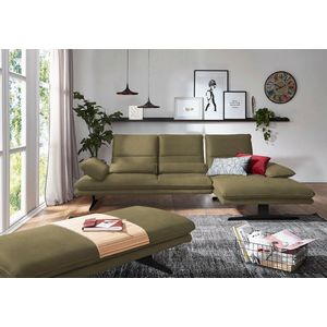 W.SCHILLIG Ecksofa "broadway, Designsofa mit tollem Sitzkomfort", Sitztiefenverstellung, Kopfteil- & Seitenteilverstellung, Breite 291cm