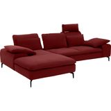 W.SCHILLIG Ecksofa "valentinoo, Designsofa, bequem, elegant und zeitlos, L-Form", (Set), inklusive Hocker, mit Sitztiefenverstellung, Breite 299 cm