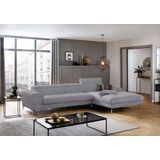 W.SCHILLIG Ecksofa "piedroo, Designsofa mit tollem Sitzkomfort, elegant und bequem, L-Form", Kopfteilverstellung, wahlweise mit Sitztiefenverstellung, Breite 343cm