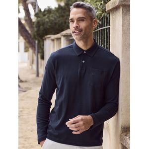 LERROS Langarmshirt "LERROS Herren Langarmpolo in Waffel-Piqué"
