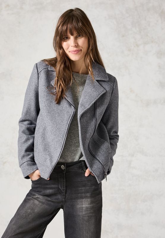 Cecil Bikerjacke, ohne Kapuze, mit Reverskragen