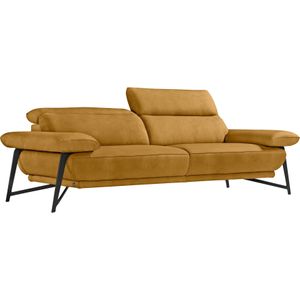 Egoitaliano 2,5-Sitzer "Anais, Designsofa mit hohem Sitzkomfort, Designfuß,", inkl. verstellbarer Kopfteile