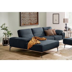W.SCHILLIG Ecksofa "run, Designsofa mit tollem Sitzkomfort, bequem, L-Form", mit Holzsockel, Füße in Schwarz pulverbeschichtet, Breite 319 cm