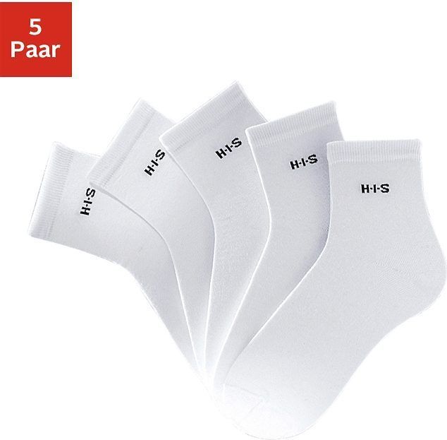 H.I.S Kurzsocken, (Packung, 5 Paar), mit Bündchen über dem Knöchel