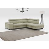 COTTA Ecksofa "Emma L-Form", Verstellbare Kopfstützen, optional mit Schlaffunktion und Bettkasten