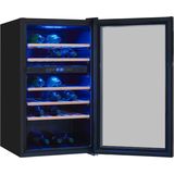 exquisit Weinkühlschrank "WS2-45-GTE-160G", für 45 St. Standardflaschen á 075l, Digitale Temperaturanzeige