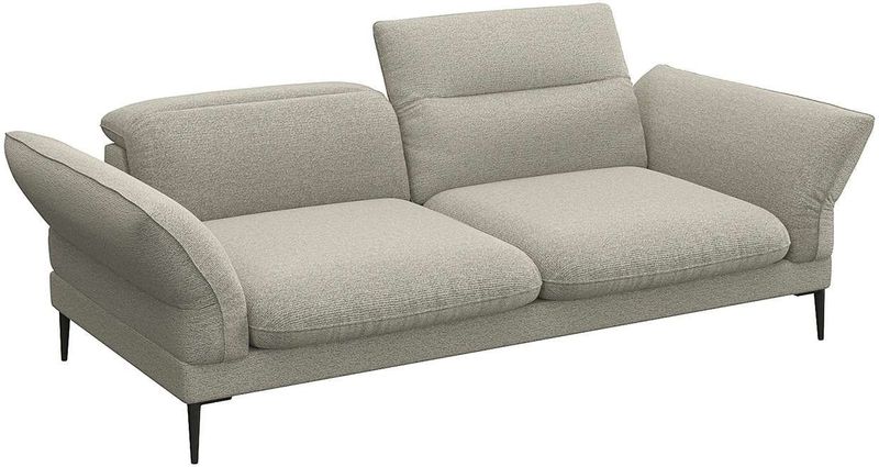 FLEXLUX 2,5-Sitzer "Salino, Funktionssofa, Relaxsofa", Sofa mit Arm- und Kopfteil-Verstellungen, Kaltschaum & Stahl-Wellen