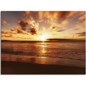 Artland Wandbild "Schöner Sonnenuntergang Strand", Gewässer, (1 St.), als Leinwandbild, Poster, Wandaufkleber in verschied. Größen