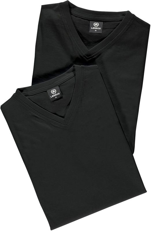 LERROS T-Shirt "LERROS V-Neck Doppelpack T-Shirt in Premium Baumwollqualität"