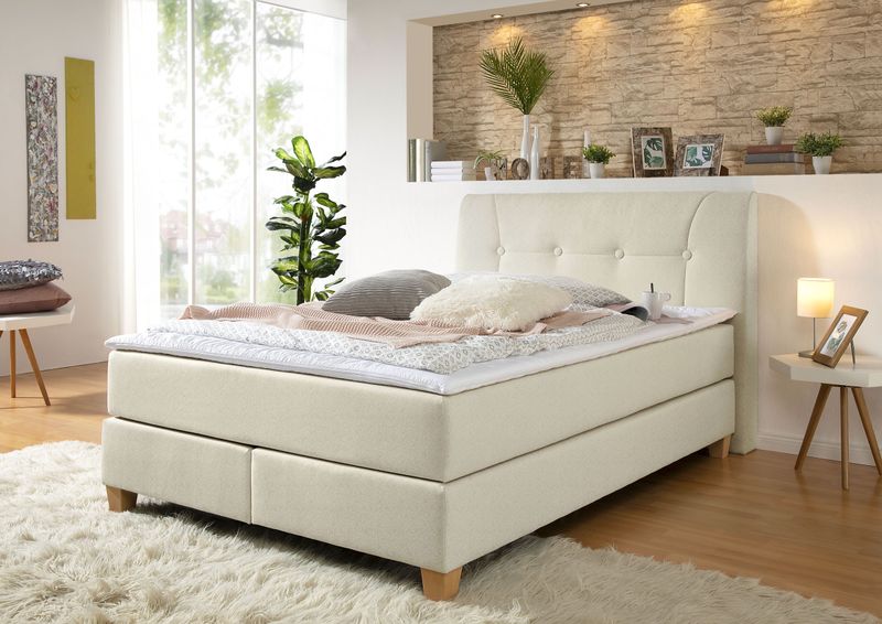 Home affaire Boxspringbett "Calloway", inkl. Topper, XXL-Ausführung, in 4 Farben, 5 Breiten, 3 Matratzenarten