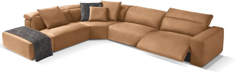 Egoitaliano Ecksofa "Beverly, extravangantes Designsofa mit erstklassigem Sitzkomfort", wahlweise mit elektrischer Relaxfunktion, Kopfteilverstellung