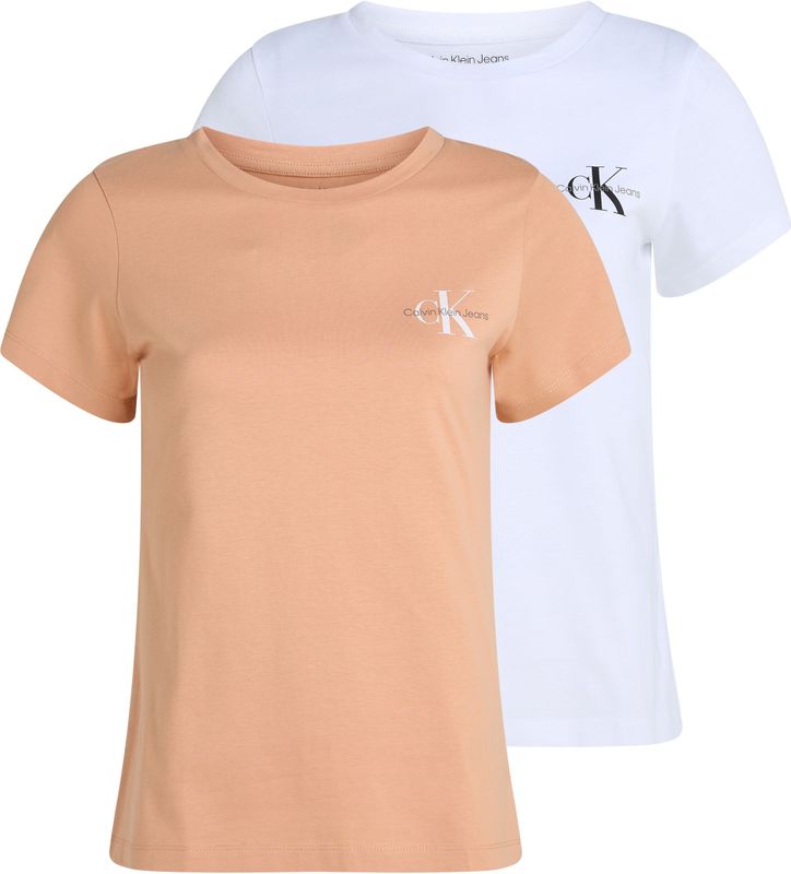 Calvin Klein Jeans T-Shirt "2-PACK MONOLOGO SLIM TEE", (Packung, 2er-Pack)