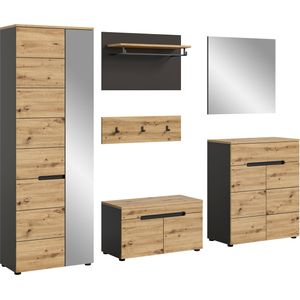 INOSIGN Garderoben-Set "REHAT, TOPSELLER, 6-teilig, Breite 255cm, individuell stellbar", (6 St.), Garderobenkombination, Kombination, Diele, Garderobe, Garderobenmöbel