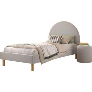 Vipack Schlafzimmer-Set "Polsterbett Moon", (Made in Europe), LF 90x200 cm, inkl. Lattenrost, Bouclé Stoff bezogen, wahlw. 4 Farben