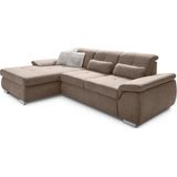 Die PlanBar Ecksofa "MP-IN16037 L-Form mit Kaltschaum-Polsterung", mit Sitztiefenverstellung & Zierkissen