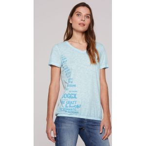 SOCCX V-Shirt, mit Gummizug im Saum