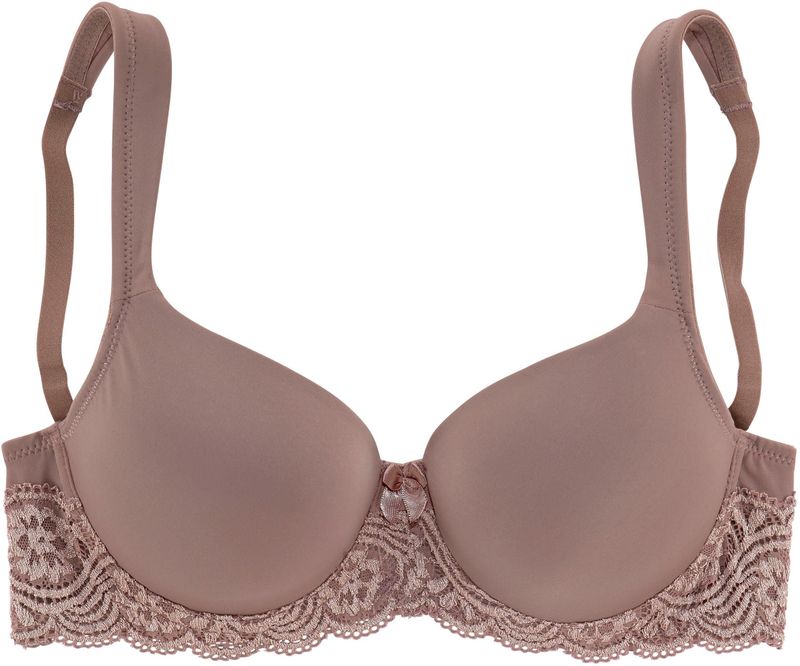 LASCANA Schalen-BH, mit Bügel, nahtlos vorgeformte Cups, Spitzendetails, Dessous